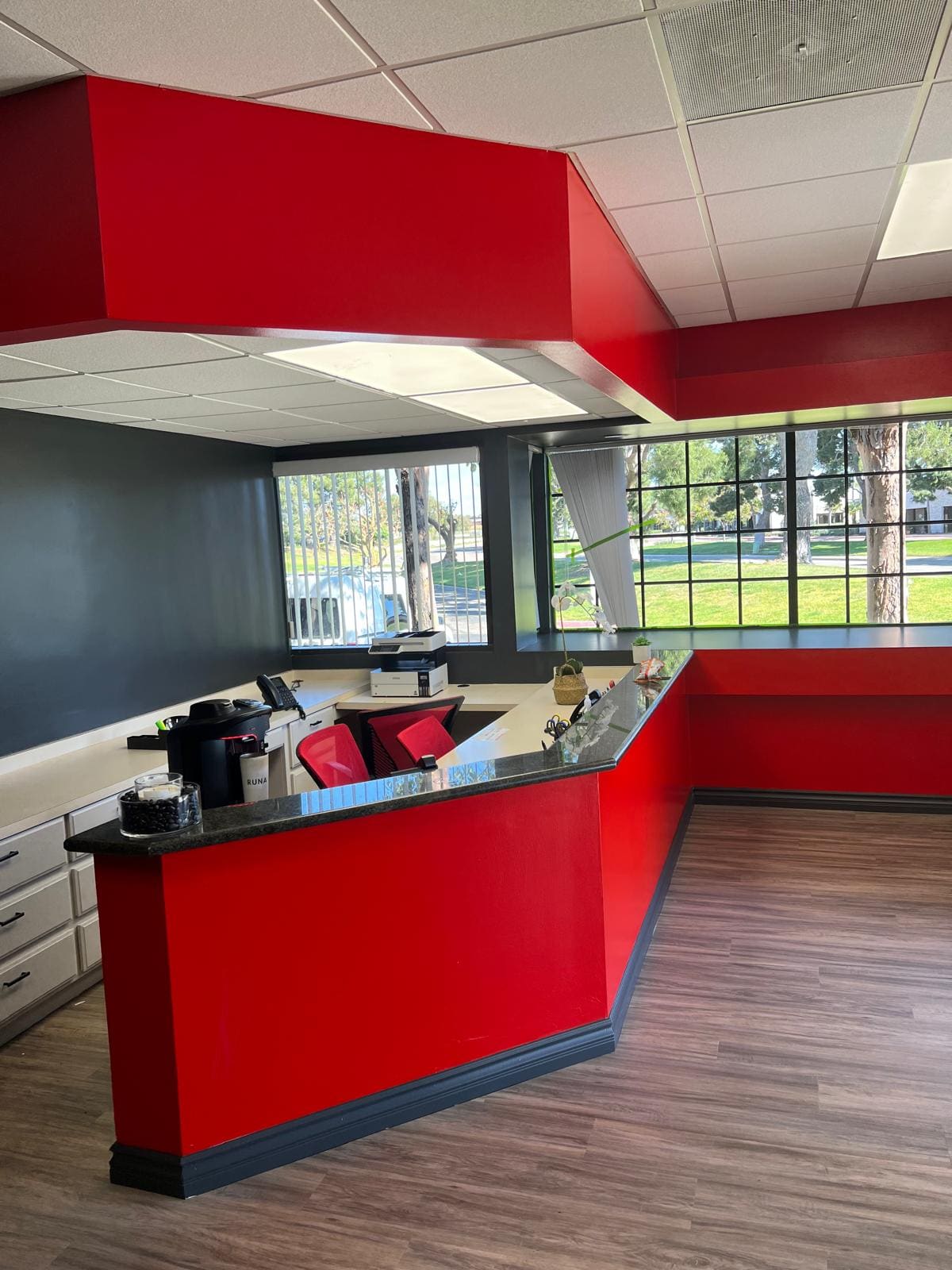 Modern receptionist makeover
